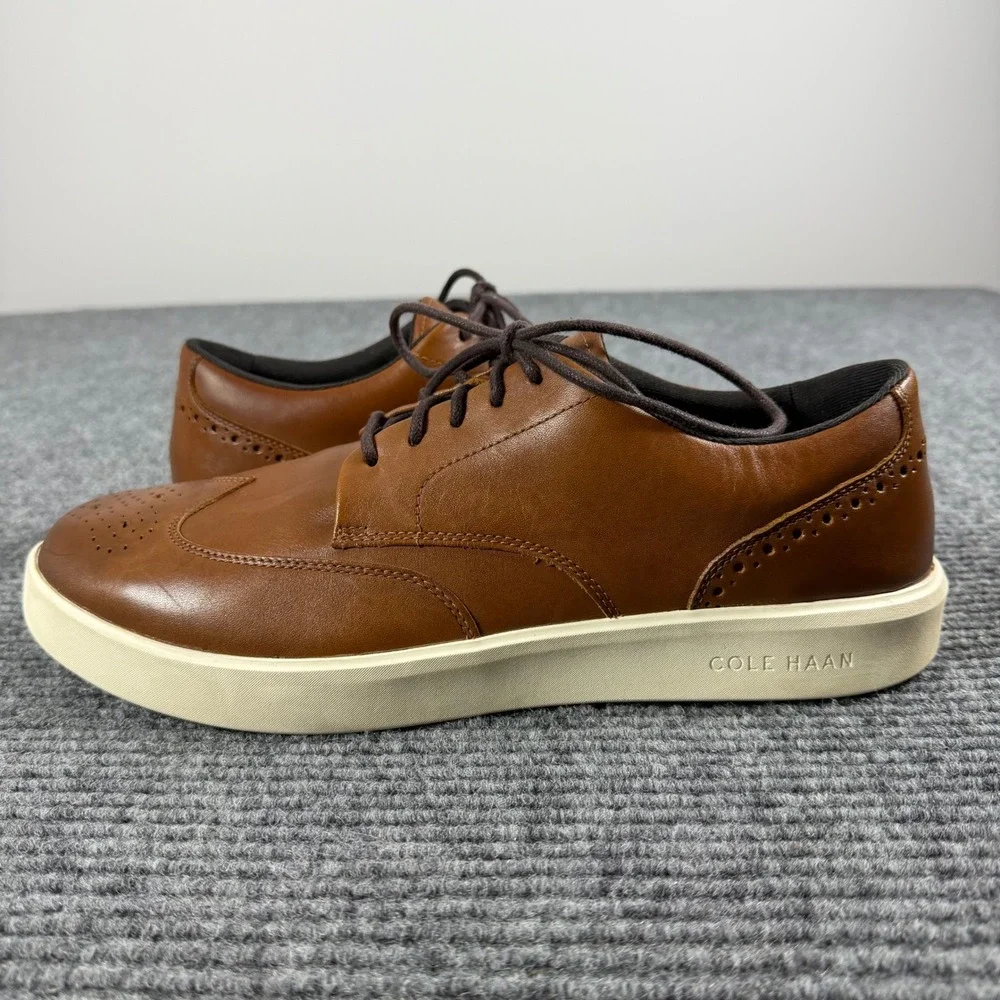 Cole Haan Grand Crosscourt Wingtip Oxford Sneakers British Tan C39816 Mens 12M